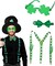 4E's Novelty St Patricks Day Glow in the Dark Suspenders, Shot Glass, Shamrock Glasses, Bowtie Accessories Set for Women, St Patricks Day Outfits for Men Leprechaun Costume